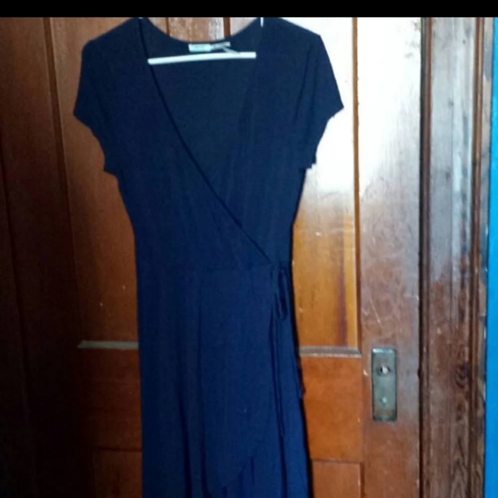 KIMCHI BLUE Blue Wrap Style Dress